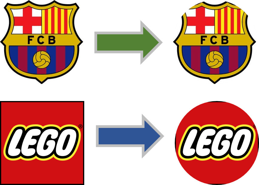 Pruebas de tamaño de imágenes en Facebook con distintos logos