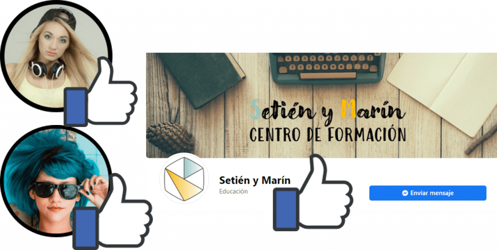 Muestra de como queda el Tamaño de imágenes en Facebook en las fotos de perfil utilizadas en los ejemplos