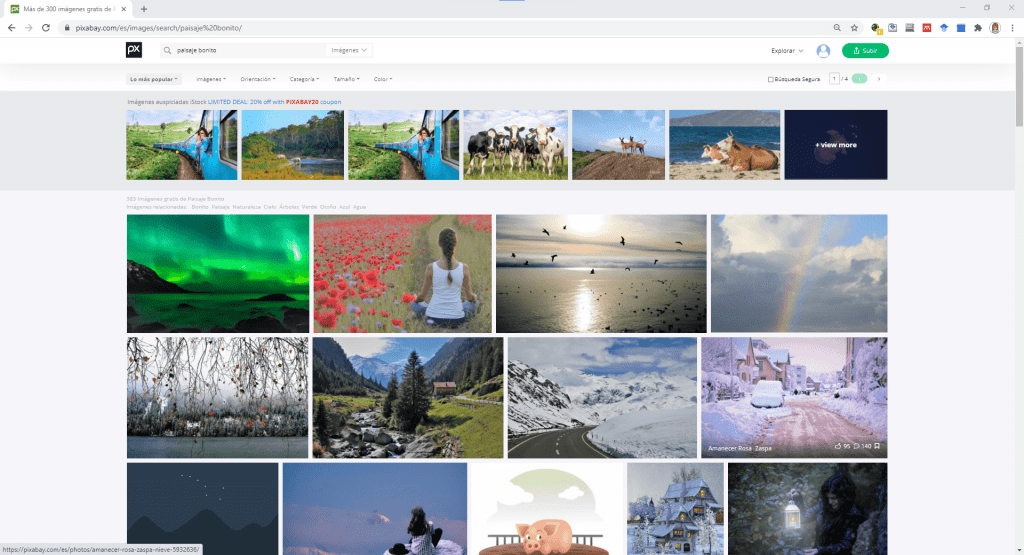 resultados de la búsqueda de paisaje bonito en pixabay