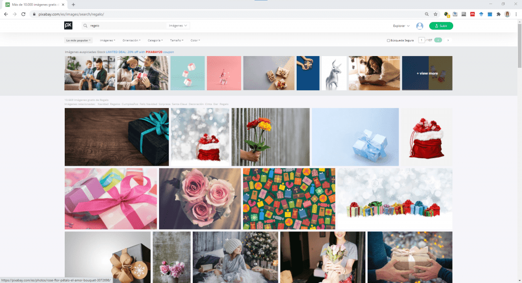 resultados de la busqueda de regalo en pixabay