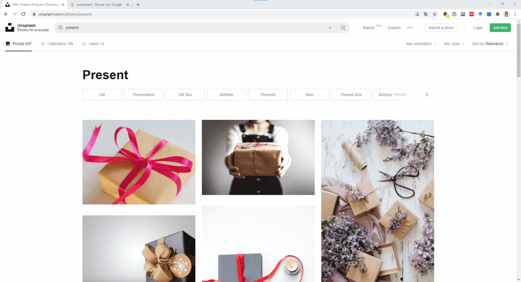 Resultados de búsqueda de "regalo" en Unsplash