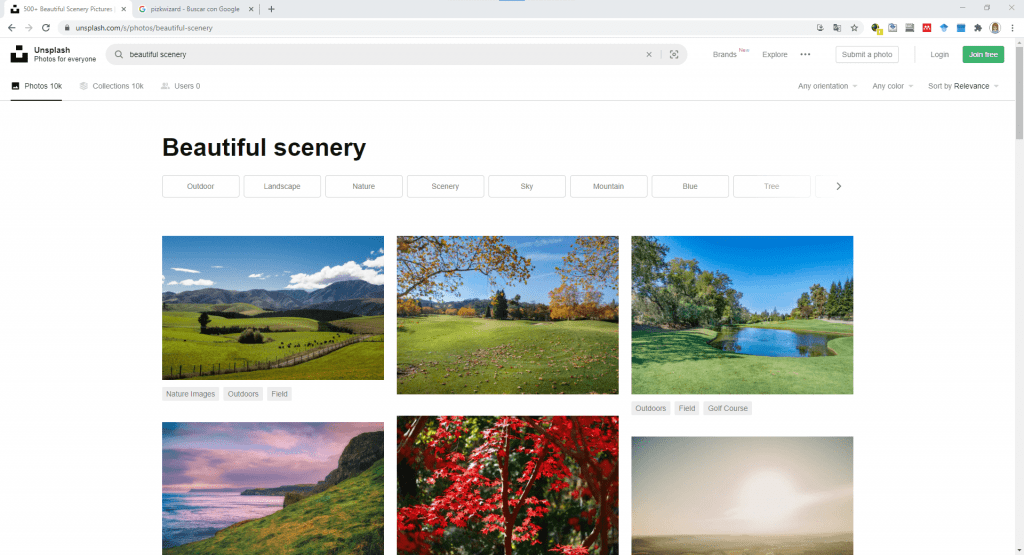 Resultados de búsqueda de "paisaje bonito" en Unsplash