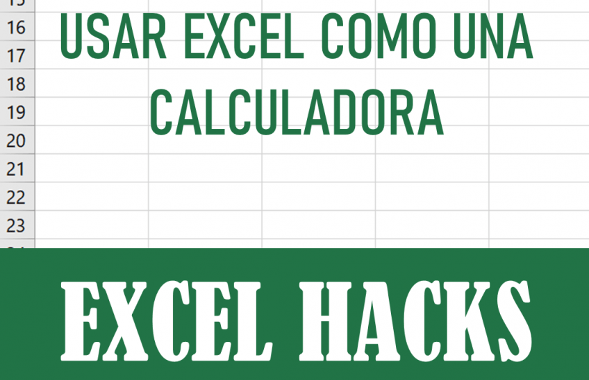 calculadora en excel, usar excel como una calculadora