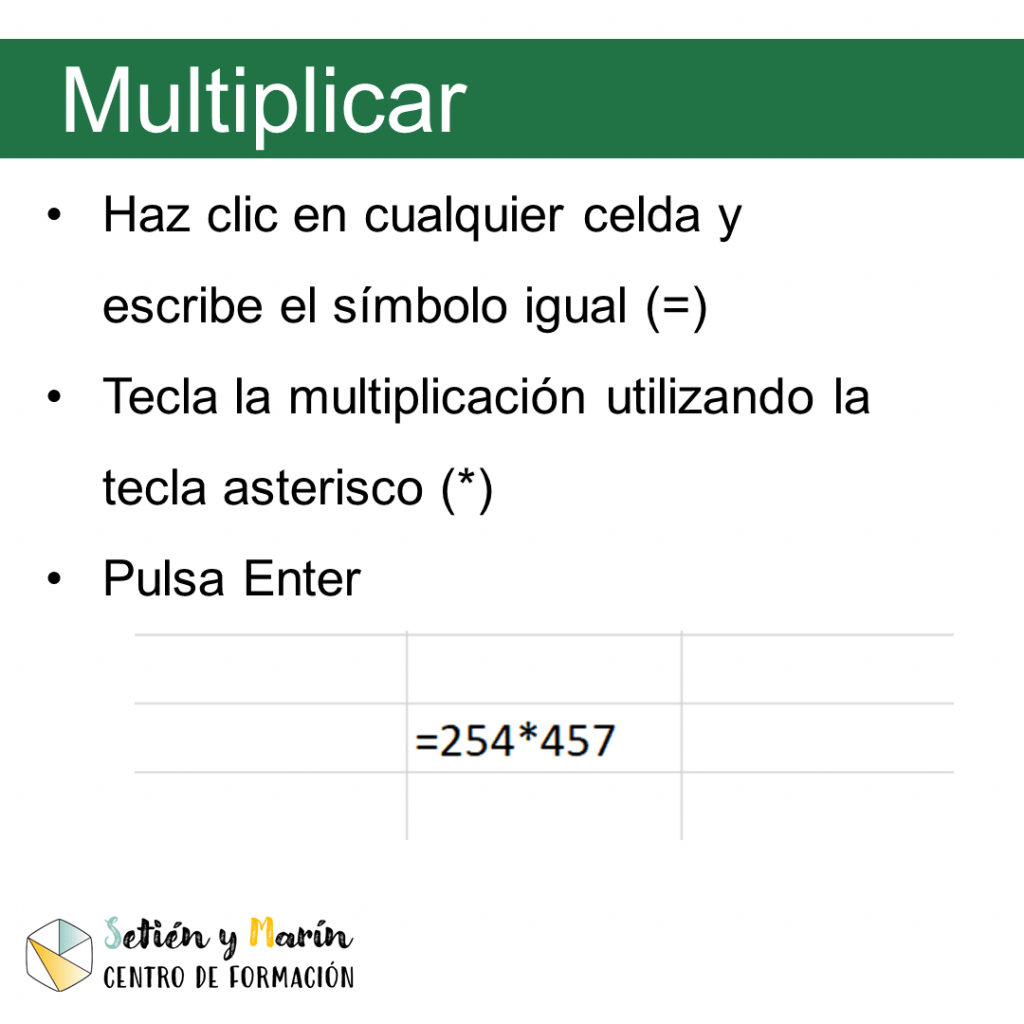 multiplicar en excel