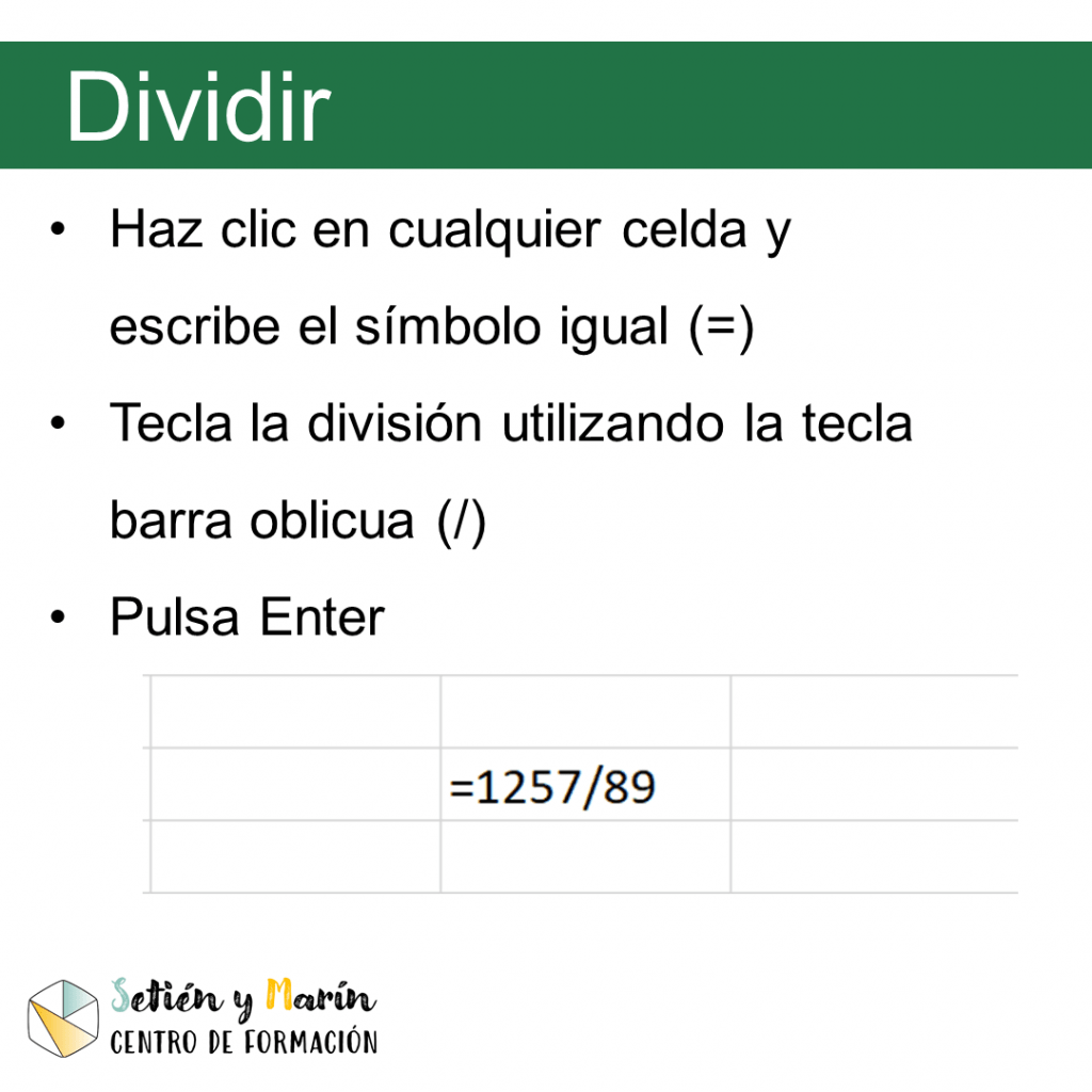 como dividir en excel