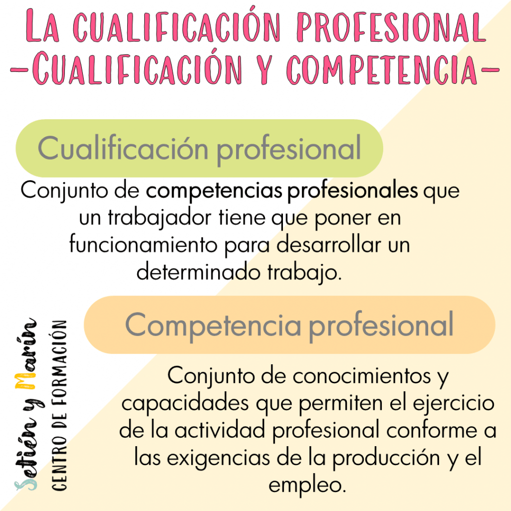 Definición y diferenciación de las cualificaciones profesionales y de las competencias profesionales