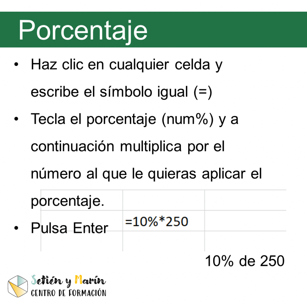 como calcular un porcentaje en excel 