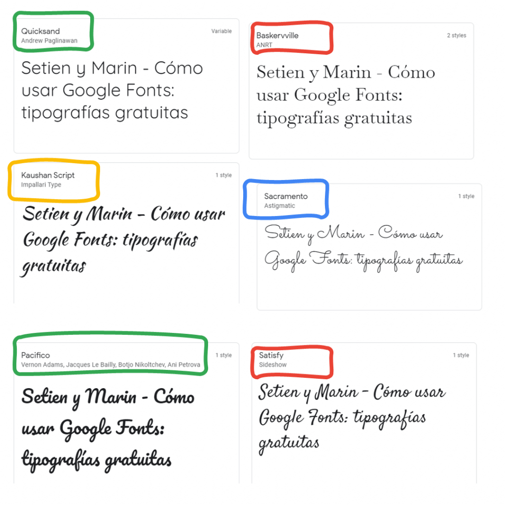 fuentes para word: selección de 6 fuentes gratis de google fonts