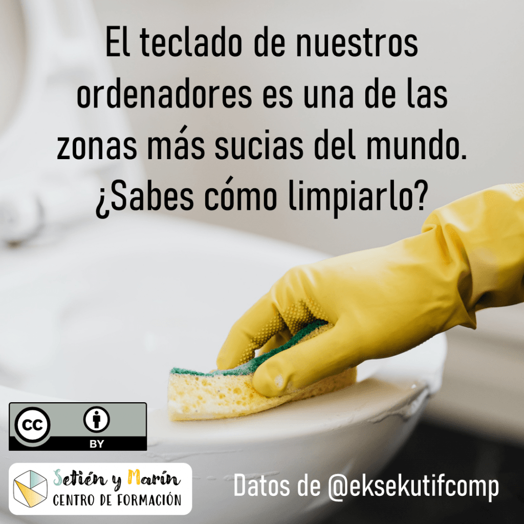 el teclado de nuestros ordenadores es una de las zonas más sucias del mundo. ¿Sabes como limpiarlo?