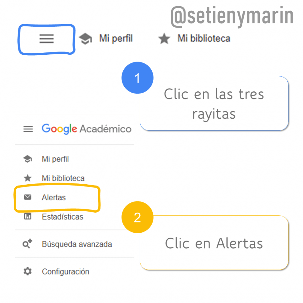 Explicación de como se configuran las alertas, pasos 1 y 2