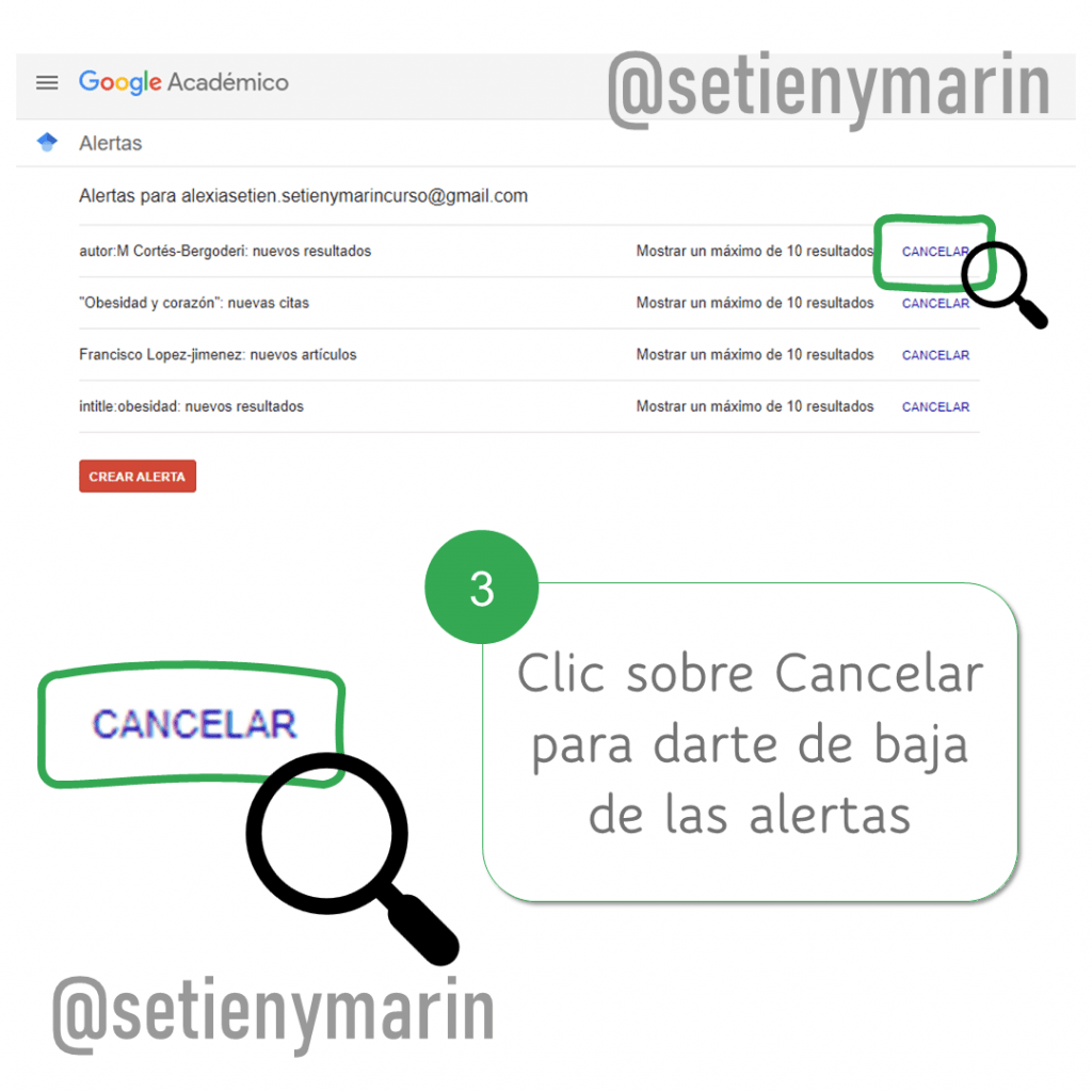 Explicación de como se configuran las alertas, paso 3