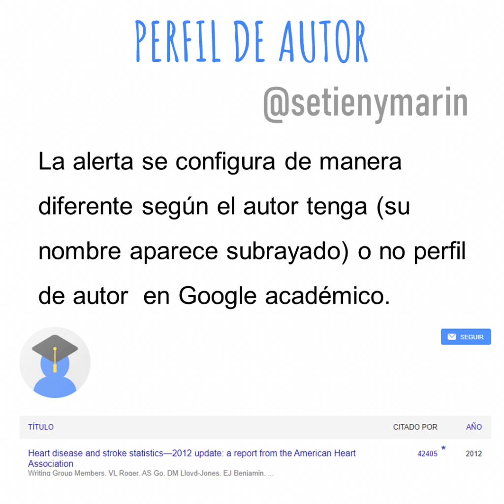 Explicación y vista de qué es el perfil de autor