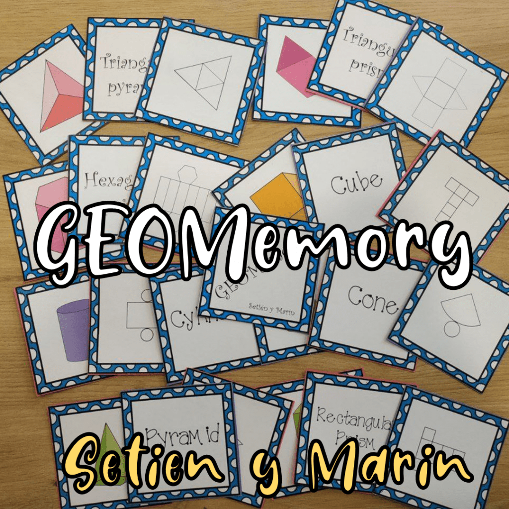 En el GEOMemory tienes que encontrar el nombre del sólido, su figura en 3D y su desarrollo plano. ¡Un juego matemático-geométrico muy útil!.