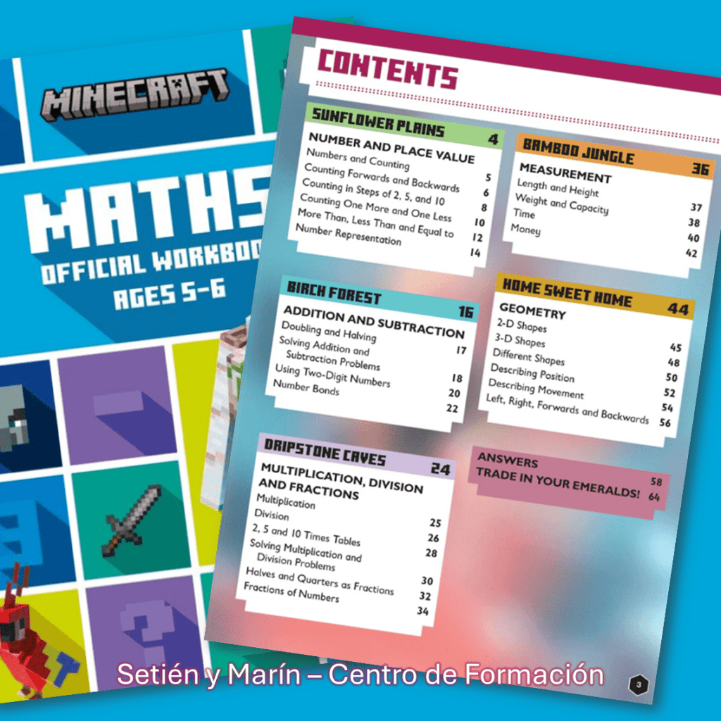 Cuadernos minecraft de trabajo oficiales. Libro para el nivel 1, edad aproximada 5-6