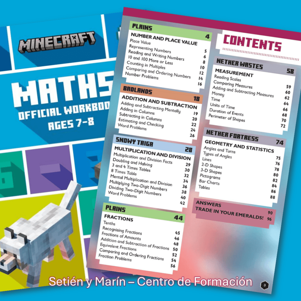 Cuadernos minecraft de trabajo oficiales. Libro para el nivel 3, edad aproximada 7-8
