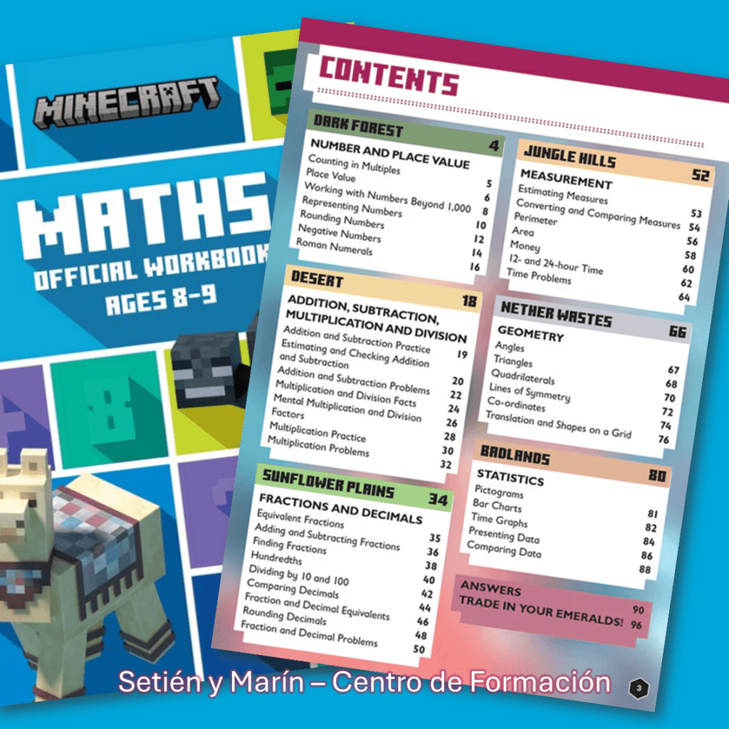 Cuadernos minecraft de trabajo oficiales. Libro para el nivel 4, edad aproximada 55-9