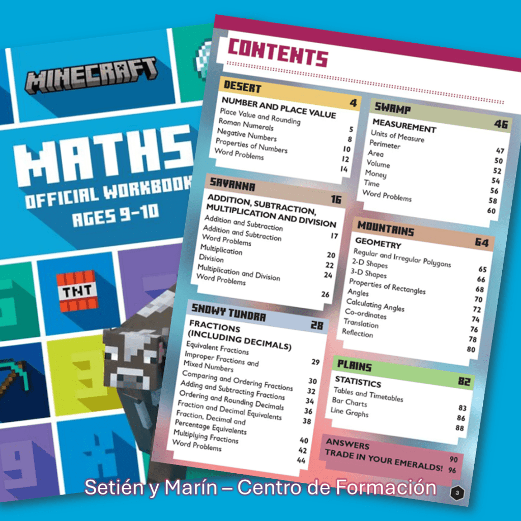 Cuadernos minecraft de trabajo oficiales. Libro para el nivel 5, edad aproximada 9-10