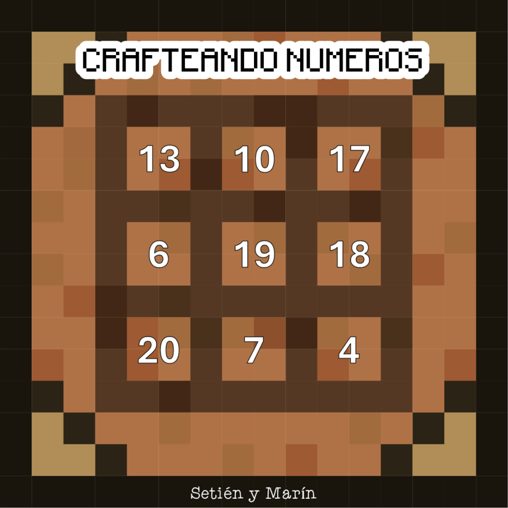 ¡CRAFTEANDO NÚMEROS! Un juego para practicar la descomposición numérica inspirado en Minecraft! Descarga el tablero y diviértete.