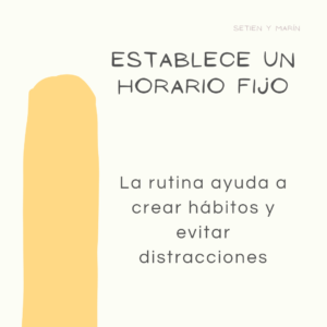 5 consejos para que tu hijo-a estudie mejor en casa horario