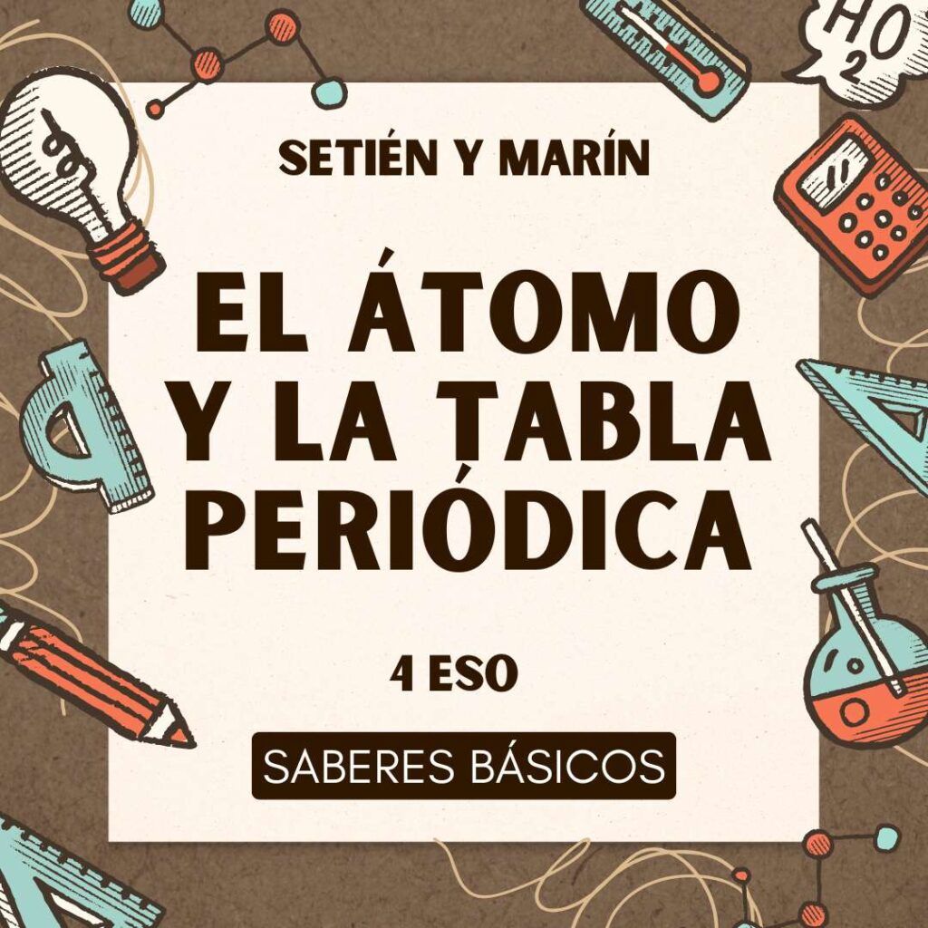Descubre en 4º ESO las partículas del átomo, modelos atómicos, electrones, tabla periódica y sus propiedades periódicas.