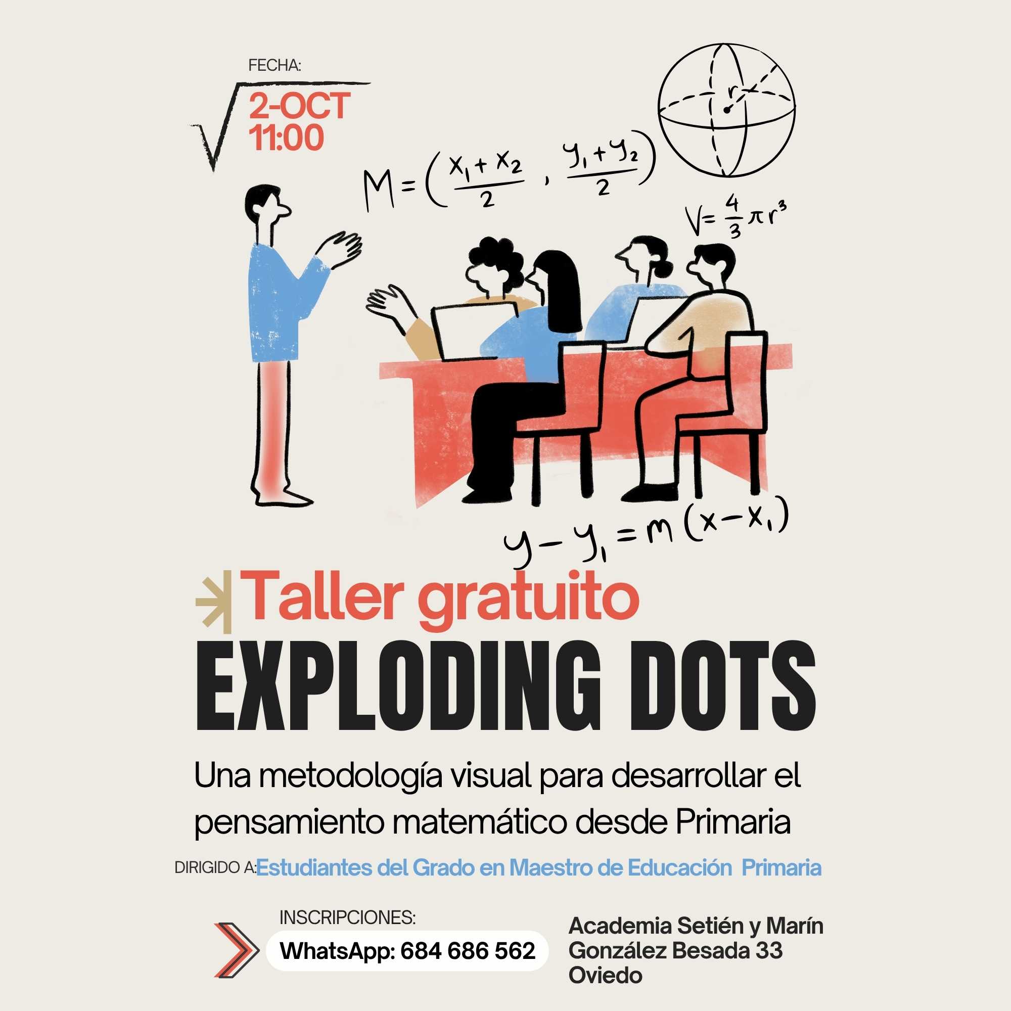 Taller gratuito de Exploding Dots para docentes