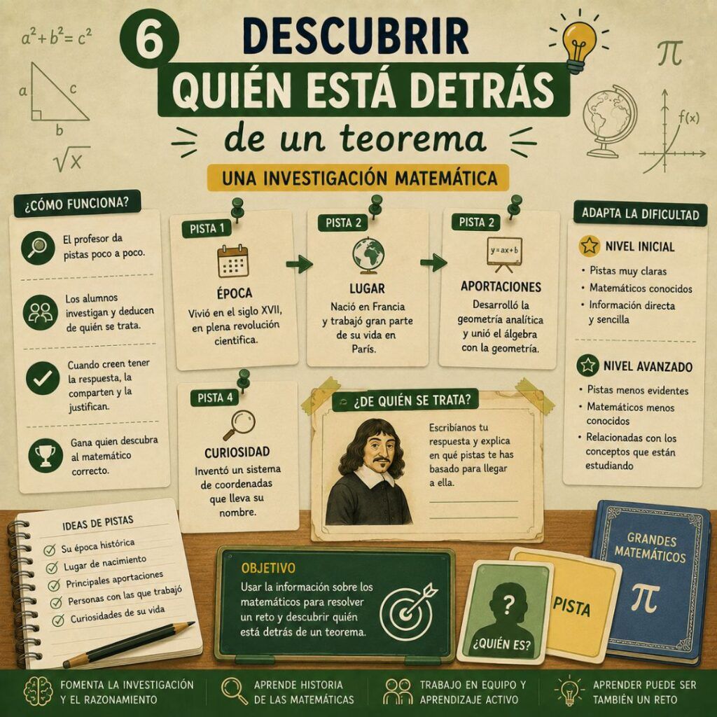 Actividad para descubrir quién está detrás de un teorema