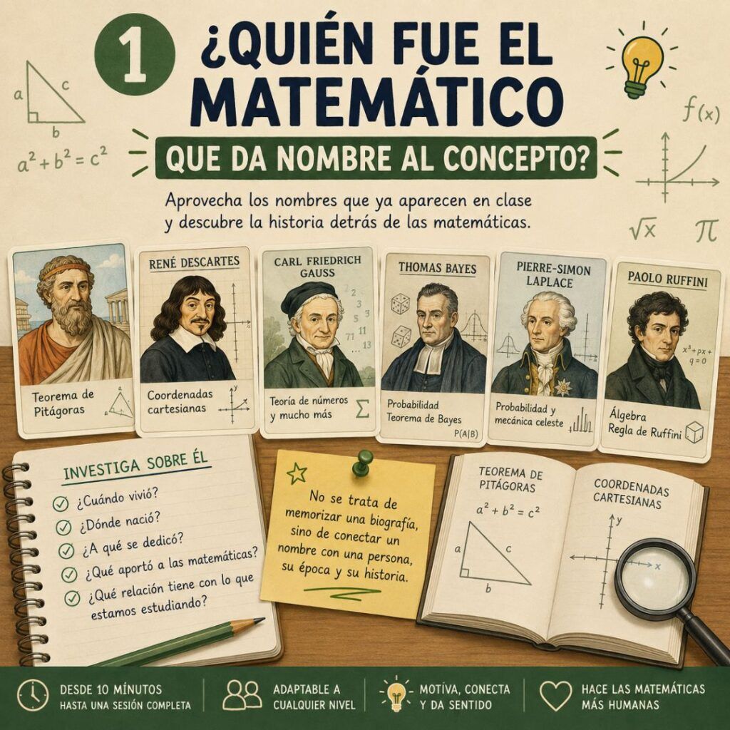 Actividad de historia de las matemáticas: descubrir quién fue el matemático